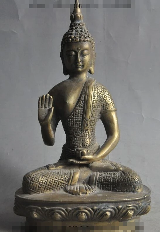 $old craft$ 7" Tibet Buddhism fane Bronze Thai Thailand sakyamuni Medicine Buddha statue
$old craft$ 7" Tibet Buddhism fane Bronze Thai Thailand sakyamuni Medicine Buddha statue