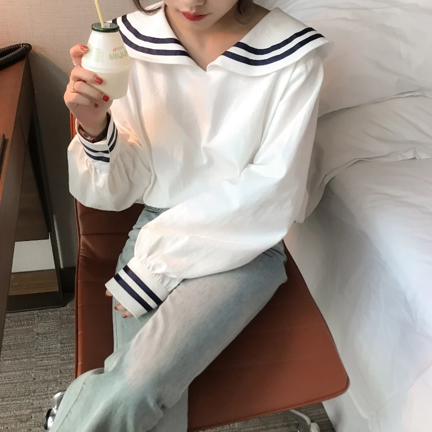 harajuku womens tops and blouses korean fashion autumn 2019 winter blouse personality sweet striped lapel white women shirts
harajuku womens tops and blouses korean fashion autumn 2019 winter blouse personality sweet striped lapel white women shirts