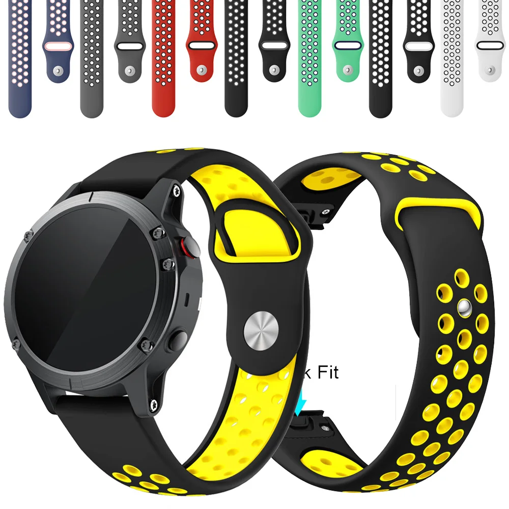 22mm Silicone Sport Watch Band Strap For Garmin Fenix 5 / 5 Plus Quick Release Replacement Strap Breathable Bracelet Watchband
22mm Silicone Sport Watch Band Strap For Garmin Fenix 5 / 5 Plus Quick Release Replacement Strap Breathable Bracelet Watchband