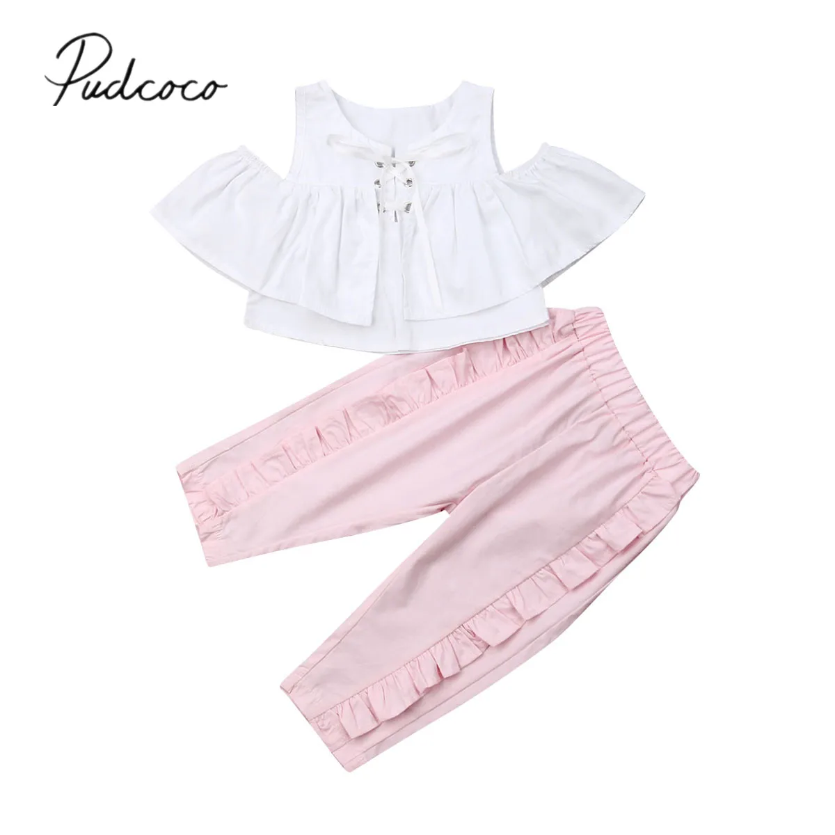 2019 Baby Summer Clothing Toddler Baby Girl Solid Clothes Sets 1-6Y Off Shoulder Tops T-Shirt Ruffle Pants Leggings 2PCS Outfits
2019 Baby Summer Clothing Toddler Baby Girl Solid Clothes Sets 1-6Y Off Shoulder Tops T-Shirt Ruffle Pants Leggings 2PCS Outfits