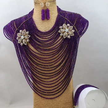 Luxury 30 Layers African Women Jewelry Set Nigerian Wedding Bridal Beads Jewelry Set Floral Necklace Set Free shipping QW363
Luxury 30 Layers African Women Jewelry Set Nigerian Wedding Bridal Beads Jewelry Set Floral Necklace Set Free shipping QW363