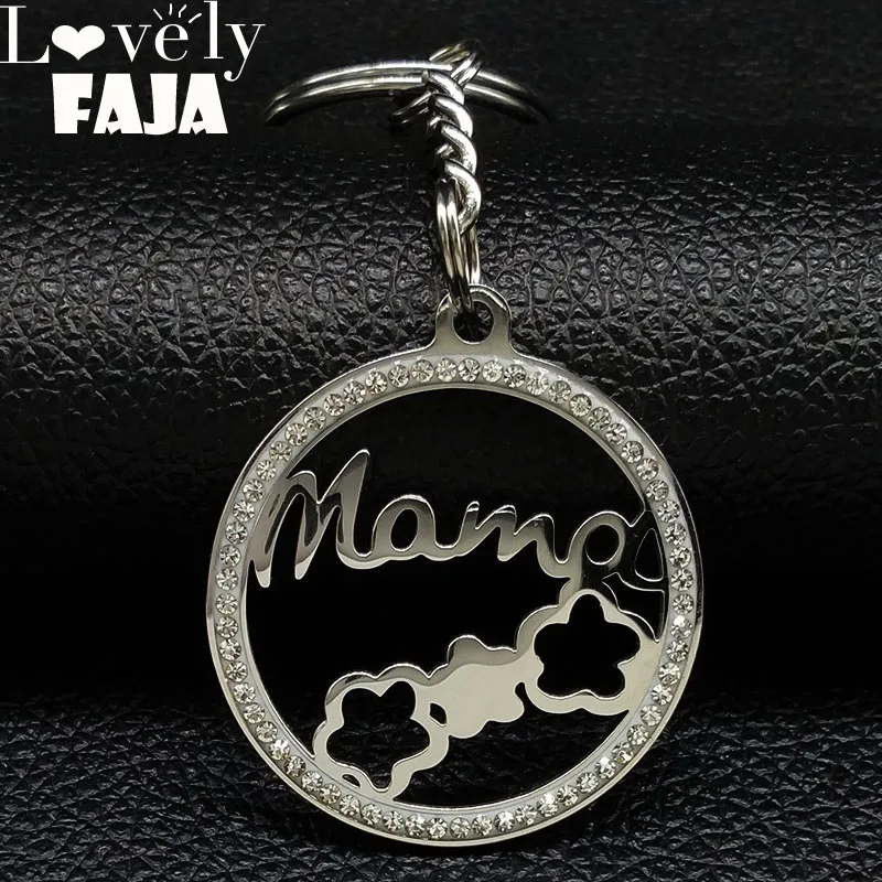2019 Fashion MAMA Stainless Steel Bag Accessories for Women Silver Color Crystal Keychains Jewelry llaveros de acero K77369B
2019 Fashion MAMA Stainless Steel Bag Accessories for Women Silver Color Crystal Keychains Jewelry llaveros de acero K77369B