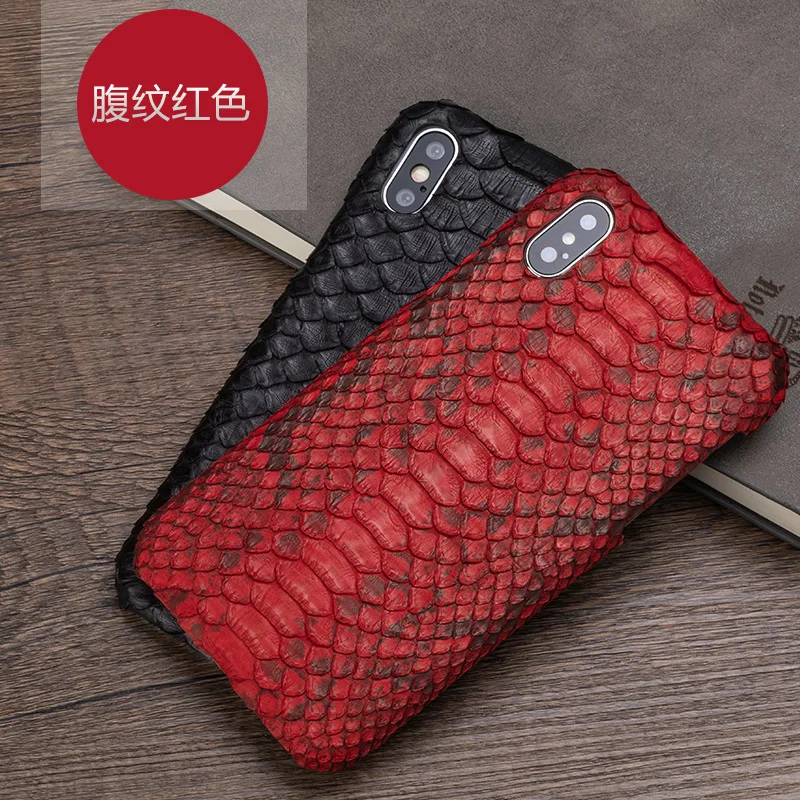 Роскошный чехол-накладка из натуральной кожи питона для iPhone X XR XS Max деловой чехол
