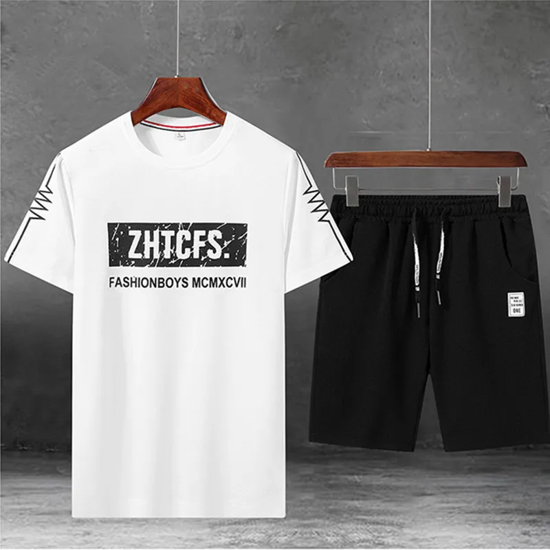 Summer Men Sweat Suit Fashion Sportsuit and Tee Shirt Set Men's T Shirt Shorts + Short Pants Tracksuit Men Brand Tee Shirts 2019
Summer Men Sweat Suit Fashion Sportsuit and Tee Shirt Set Men's T Shirt Shorts + Short Pants Tracksuit Men Brand Tee Shirts 2019
