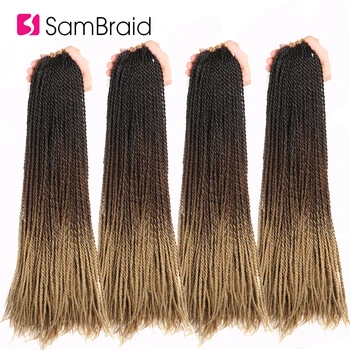 SAMBRAID Senegalese Twist Hair Crochet 24 Inch Crochet Braid Synthetic Hair Extension For Braids Ombre Braiding Hair 14 Colors
SAMBRAID Senegalese Twist Hair Crochet 24 Inch Crochet Braid Synthetic Hair Extension For Braids Ombre Braiding Hair 14 Colors