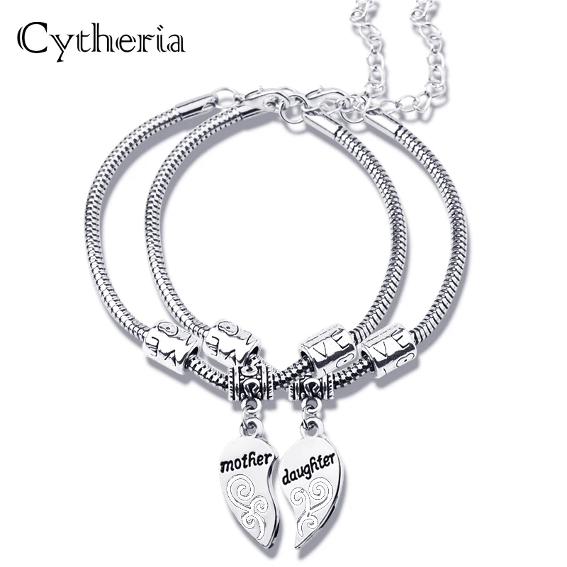 mother daughter Bracelets Women Simple heart flower wafer Bracelet Femme High Quality snake chain charm bracelet mom baby
mother daughter Bracelets Women Simple heart flower wafer Bracelet Femme High Quality snake chain charm bracelet mom baby