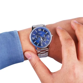 Simple Men's Calendar Quartz Watch high quality Three Eyes Dial Male Stainless Steel Belt Business Watches Relogio Masculino A4
Simple Men's Calendar Quartz Watch high quality Three Eyes Dial Male Stainless Steel Belt Business Watches Relogio Masculino A4