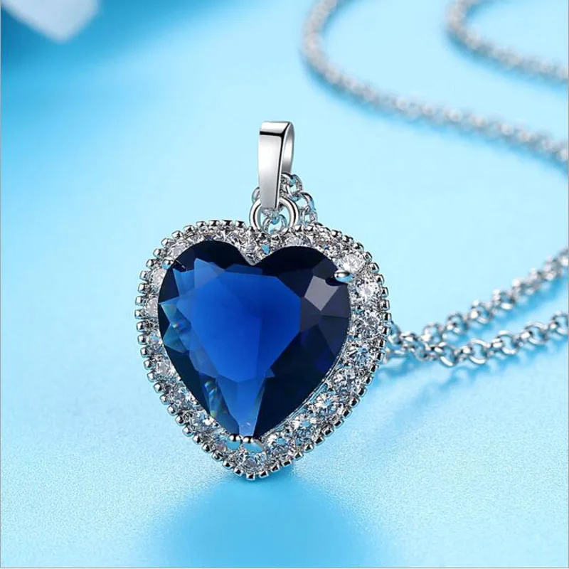 Trendy 925 Silver Chain Necklaces for Women Charming Blue Crystal Shiny Full CZ Heart Pendant Necklace Lady Wedding Jewelry Gift
Trendy 925 Silver Chain Necklaces for Women Charming Blue Crystal Shiny Full CZ Heart Pendant Necklace Lady Wedding Jewelry Gift