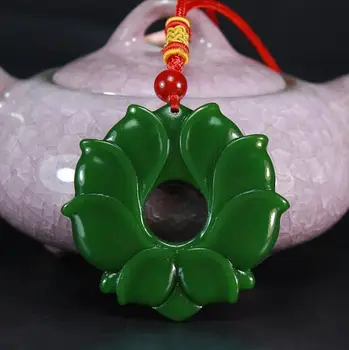 Fine Jewelry Beautiful Natural Green Hand-carved Chinese Hetian Jasper Five Bats Pendant Free Shipping
Fine Jewelry Beautiful Natural Green Hand-carved Chinese Hetian Jasper Five Bats Pendant Free Shipping