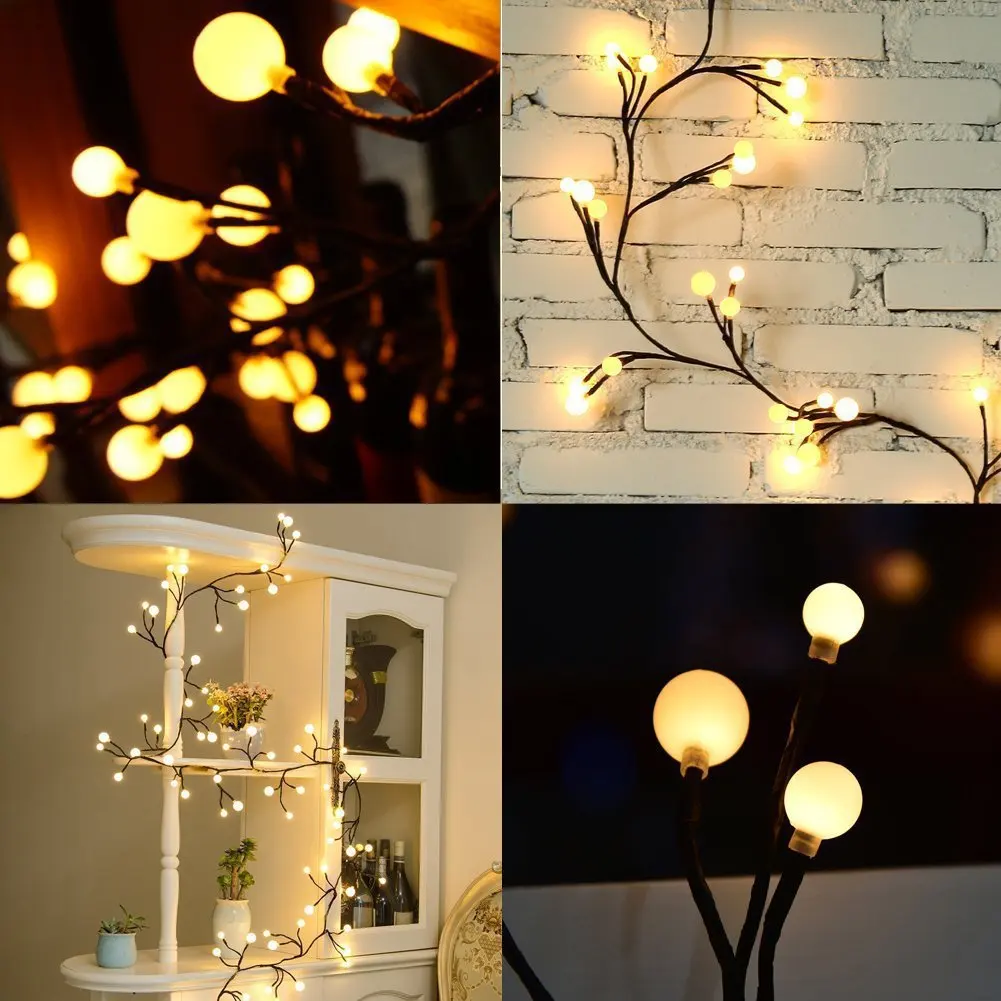Christmas Decorations for Home 2.5m 72LED Branch Light String Ball LED Curtain New Year Tree Navidad | Дом и сад