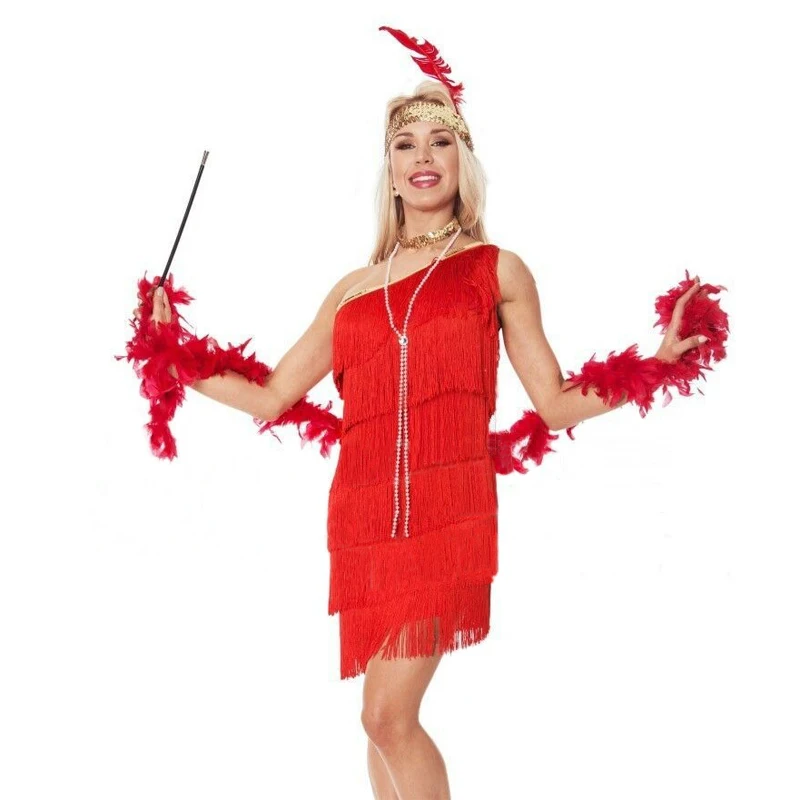 1920s Flapper Charleston Fancy Dress Costume Red One Shoulder Fringe Gatsby Dress Sexy High Low Mini Bodycon Party Dress
1920s Flapper Charleston Fancy Dress Costume Red One Shoulder Fringe Gatsby Dress Sexy High Low Mini Bodycon Party Dress