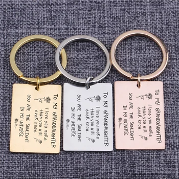 Keychain To My Granddaughter I Love You More Than You Will Ever Know Souvenir Gift Trendy Birthday Present Jewelry Keyring Gift
Keychain To My Granddaughter I Love You More Than You Will Ever Know Souvenir Gift Trendy Birthday Present Jewelry Keyring Gift