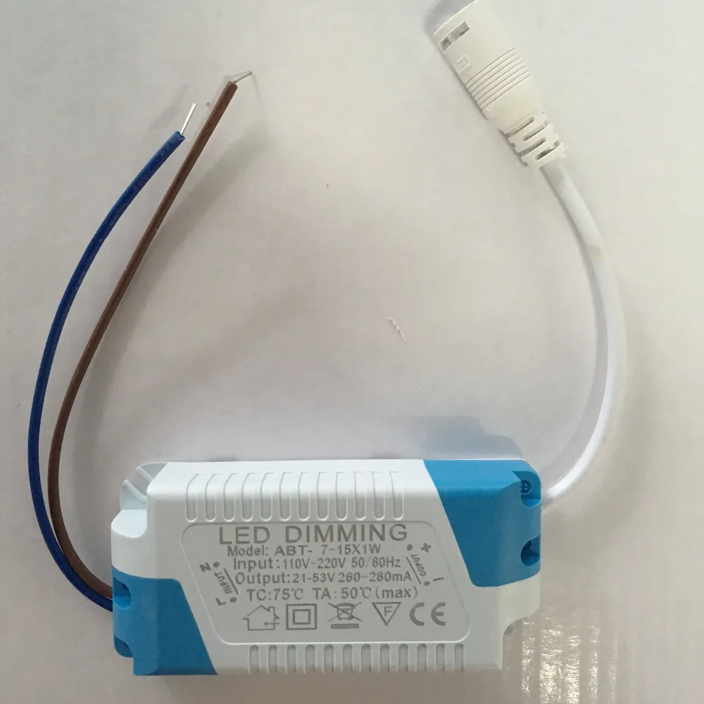 Dimmable 300MA Led Driver 7W 9W 10W 12W 15W Power Supply AC 110V- 240V for LED Ceiling lights Bulb DC Plug
Dimmable 300MA Led Driver 7W 9W 10W 12W 15W Power Supply AC 110V- 240V for LED Ceiling lights Bulb DC Plug