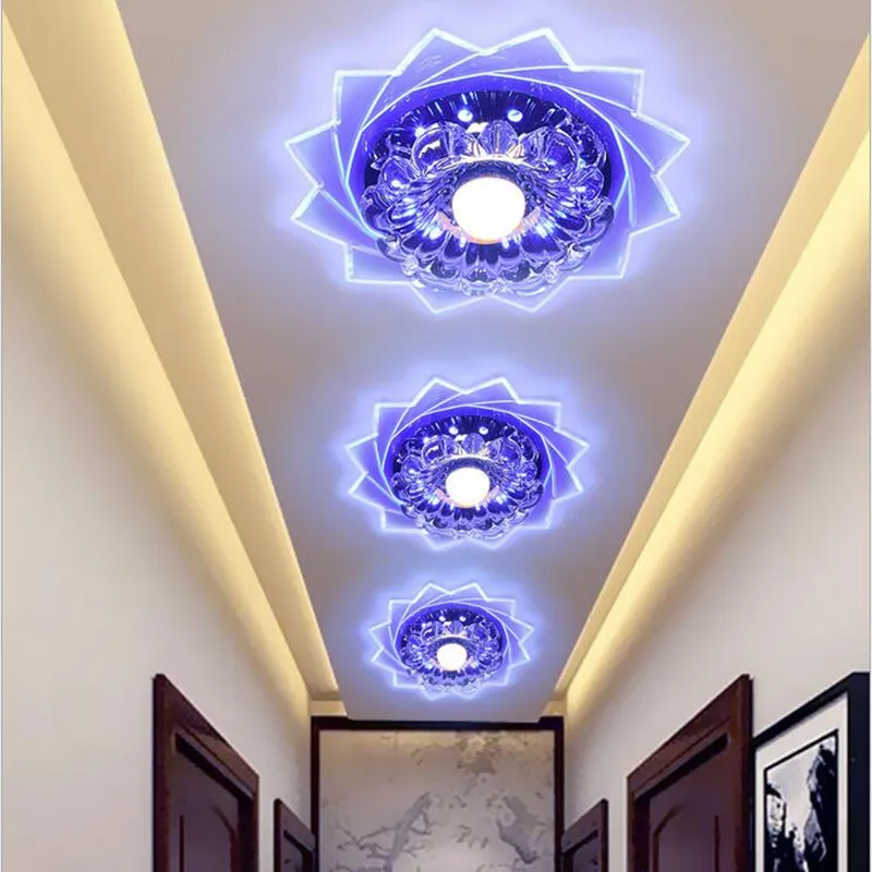 Ceiling Hall Lights Promotion For Promotional Creative Led Crystal Ceiling Light Hall Entrance Corridor Decorative Lamp Indoor Lighting Living Room Night Lamps