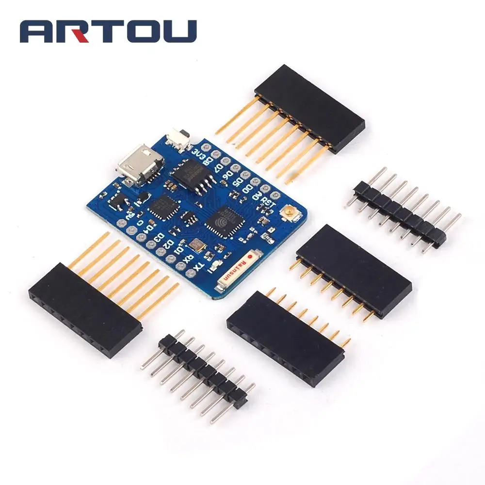 1PCS D1 Mini Pro 16M Bytes External Antenna Connector NodeMCU Based ESP8266 ESP-8266EX CP2104 WIFI Development Board Micro USB
1PCS D1 Mini Pro 16M Bytes External Antenna Connector NodeMCU Based ESP8266 ESP-8266EX CP2104 WIFI Development Board Micro USB