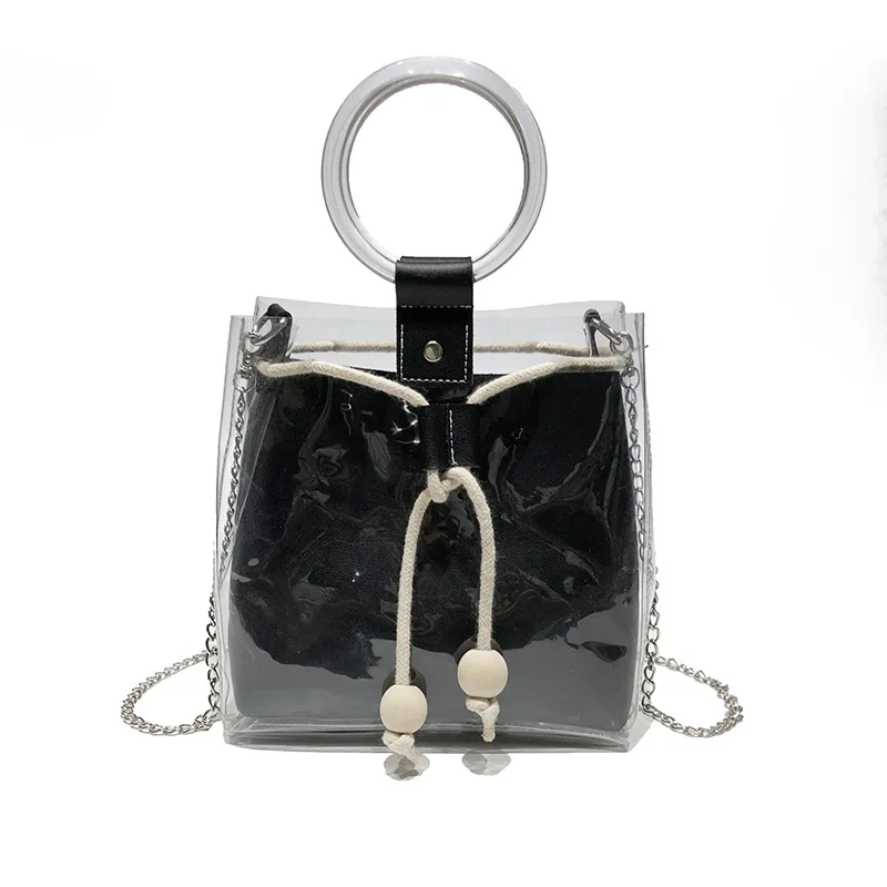 Transparent Candy Bag Mirror Face Mother Ring Handle Bucket Bag Fashion Women Chain Handbags Women Leather Handbags Bolsas
Transparent Candy Bag Mirror Face Mother Ring Handle Bucket Bag Fashion Women Chain Handbags Women Leather Handbags Bolsas