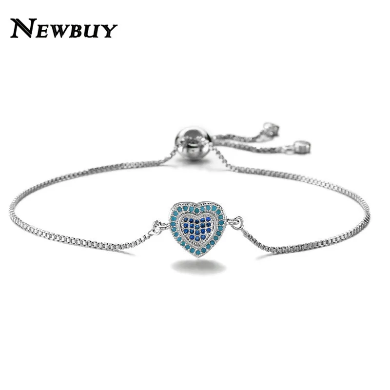 NEWBUY 2019 New Fashion Cute Heart Charm Bracelet For Women Rose Gold Color Adjustable Chain Micro Pave CZ Stone Bracelet
NEWBUY 2019 New Fashion Cute Heart Charm Bracelet For Women Rose Gold Color Adjustable Chain Micro Pave CZ Stone Bracelet