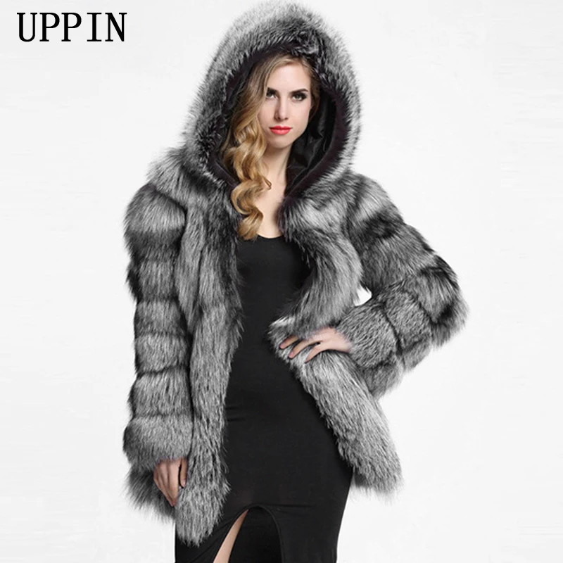2019 New thick winter hooded jacket warm imitation fur coat high-quality imitation fox coat large size women Overcoat
2019 New thick winter hooded jacket warm imitation fur coat high-quality imitation fox coat large size women Overcoat
