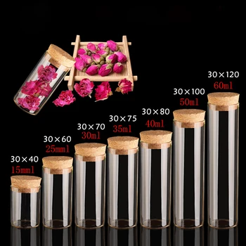 20pcs 15ml 30*40mm Glass test tube empty bottle cork transparent bottle Wide mouth cork filled storage bottle
20pcs 15ml 30*40mm Glass test tube empty bottle cork transparent bottle Wide mouth cork filled storage bottle
