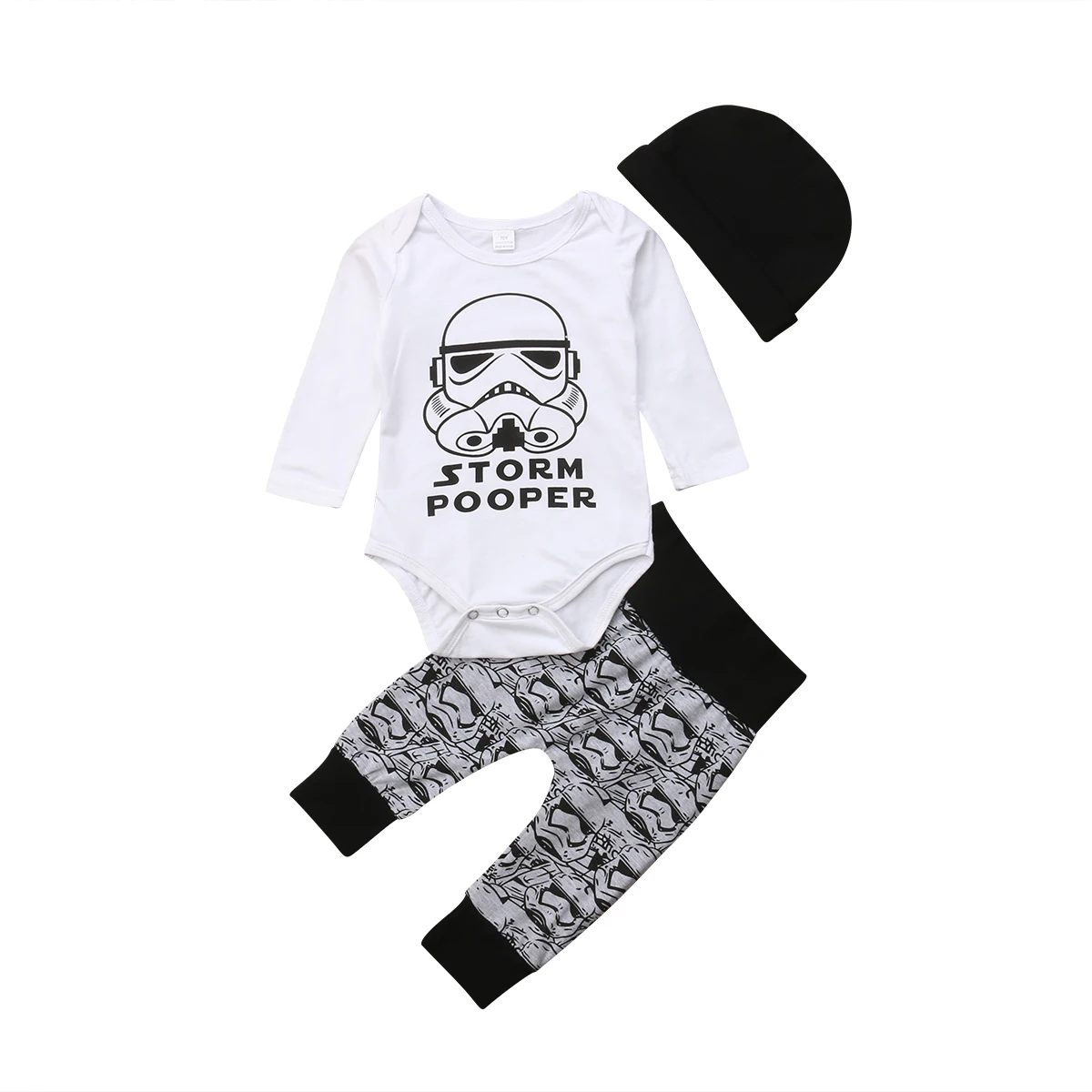 New Tollder Kid Baby Clothing Newborn Boys Star Wars Stormtrooper Tops Romper Pants Hat Outfits Set 0-18M Casual wild lovely
New Tollder Kid Baby Clothing Newborn Boys Star Wars Stormtrooper Tops Romper Pants Hat Outfits Set 0-18M Casual wild lovely