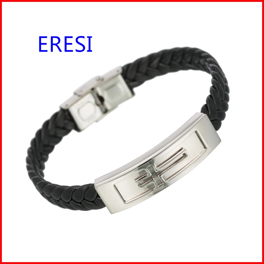 Christian Jewelry Handmade Leather Braided Bracelet With Stainless Steel Clasp Engraved Cross Bracelet
Christian Jewelry Handmade Leather Braided Bracelet With Stainless Steel Clasp Engraved Cross Bracelet