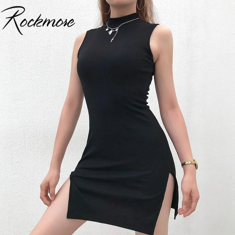 Rockmore Porno Black Sleeveless Split Women Dress Party Bodycon Mini Dresses Elegant Slim Female Dress Clubwear Lady Streetwear
Rockmore Porno Black Sleeveless Split Women Dress Party Bodycon Mini Dresses Elegant Slim Female Dress Clubwear Lady Streetwear