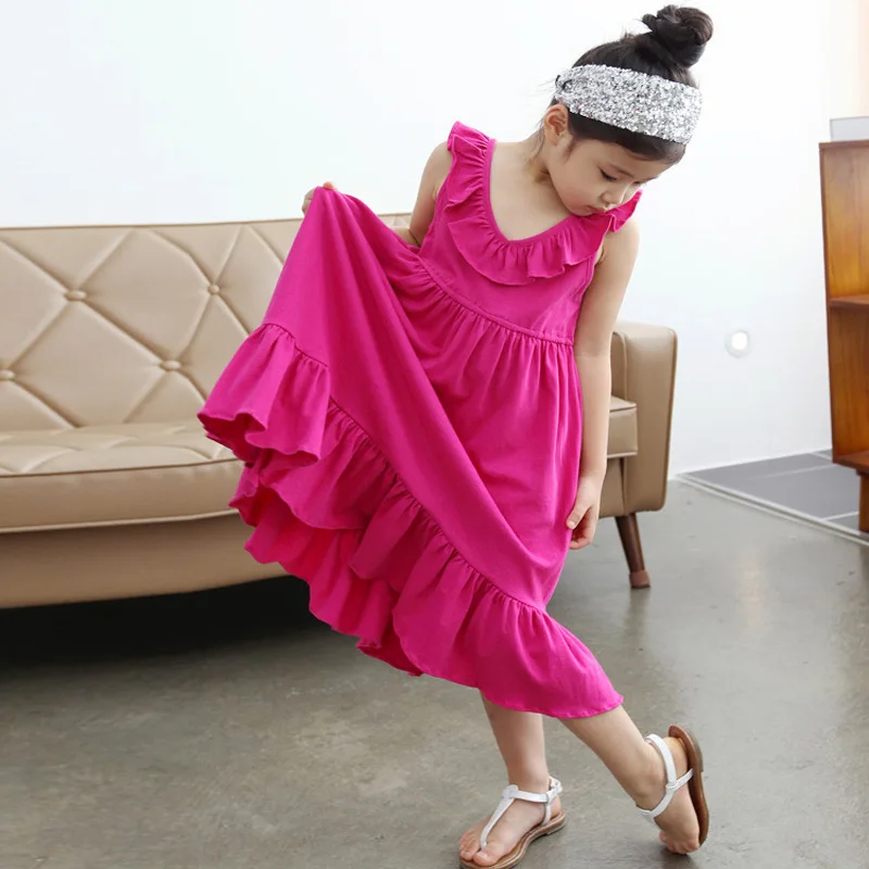 2019 summer Big girls dress cotton ruffle baby girl rose red dress children's casual beach Maxi vestidos kids teens sundress
2019 summer Big girls dress cotton ruffle baby girl rose red dress children's casual beach Maxi vestidos kids teens sundress