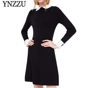 YNZZU 2019 New Spring Elegant Knitted Sweater Dress Women Long Sleeve Pearls Buttons Slim Dresses Short Dress Female YD222
YNZZU 2019 New Spring Elegant Knitted Sweater Dress Women Long Sleeve Pearls Buttons Slim Dresses Short Dress Female YD222