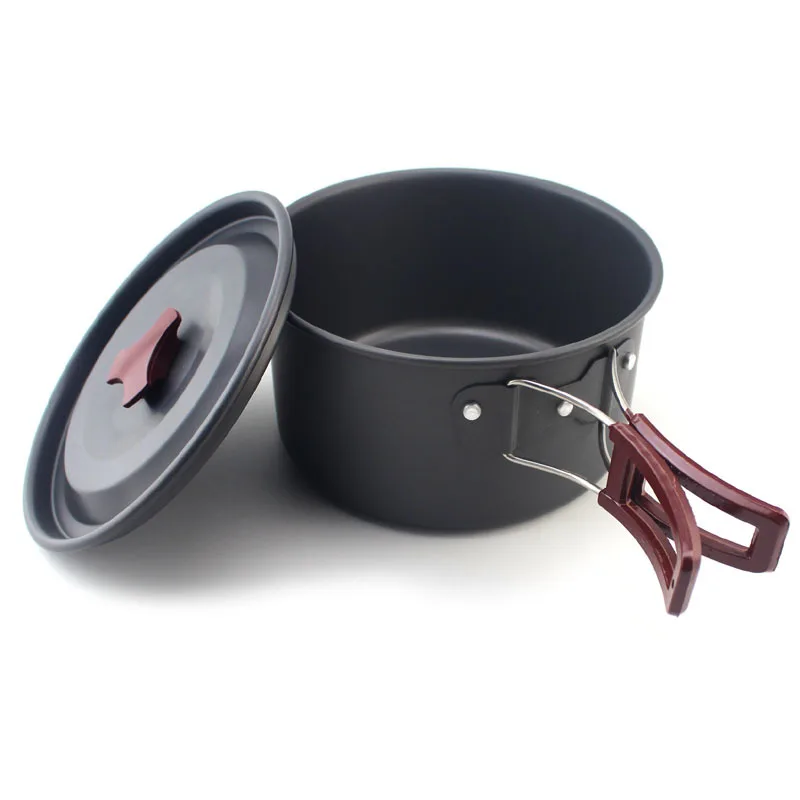 Outdoor equipment single set of pot aluminum alloy oxidation pot with wild supplies cookware single pot large medium trumpet
Outdoor equipment single set of pot aluminum alloy oxidation pot with wild supplies cookware single pot large medium trumpet