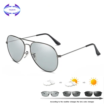 VCKA 2018 Pilot Photochromic Sunglasses Men Polarized Sun Glasses Males Chameleon Sunglasses Driver Goggles Eyewear oculos
VCKA 2018 Pilot Photochromic Sunglasses Men Polarized Sun Glasses Males Chameleon Sunglasses Driver Goggles Eyewear oculos