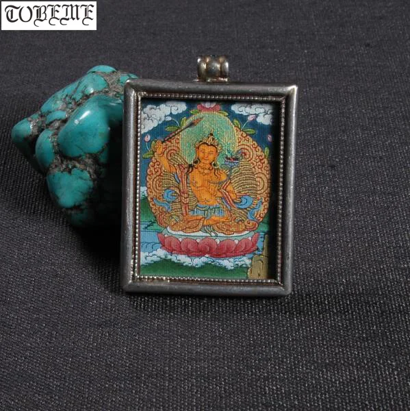 Nepal Handmade 925 Silver Manjusri Buddha Pendant Tibetan Tangka Pendant Buddhist Manjusri Bodhisattva Amulet Tangka Painting
Nepal Handmade 925 Silver Manjusri Buddha Pendant Tibetan Tangka Pendant Buddhist Manjusri Bodhisattva Amulet Tangka Painting