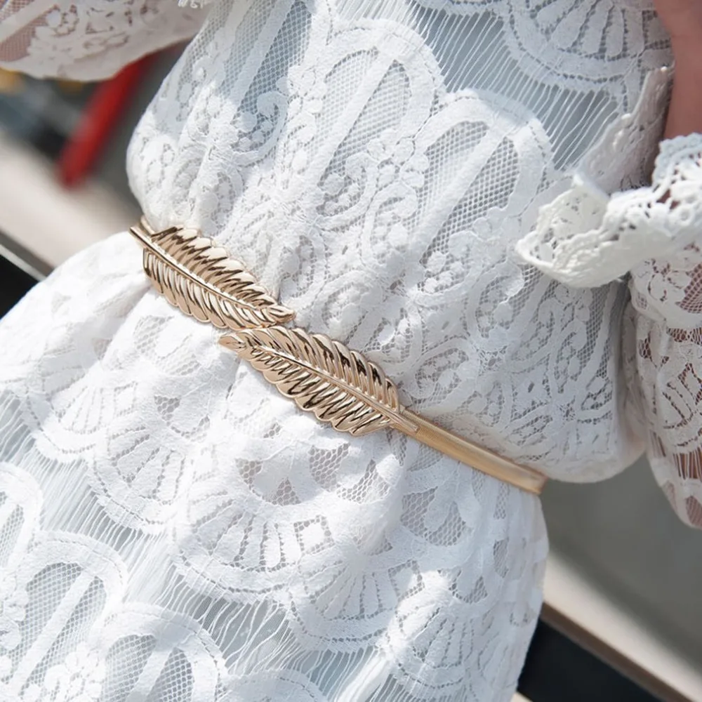 Leaf Shape Belt Metal Leaves Cummerbund Clasp Front Stretch Waistband Gold Silver Elastic Waist Belt Leaves Chain Belts
Leaf Shape Belt Metal Leaves Cummerbund Clasp Front Stretch Waistband Gold Silver Elastic Waist Belt Leaves Chain Belts