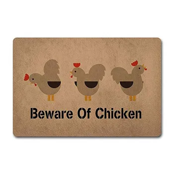 Entrance Door Mats Beware of Chicken (23.6 X 15.7 in) Non-Woven Fabric Top with a Anti-Slip Rubber Back. Door Rugs Custom Doorma
Entrance Door Mats Beware of Chicken (23.6 X 15.7 in) Non-Woven Fabric Top with a Anti-Slip Rubber Back. Door Rugs Custom Doorma