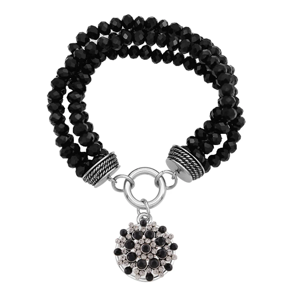 18MM 20MM Snap Buttons Bracelet Jewelry Handmade Elastic Wrap Bracelet Black Beads Bracelets for Men Women Best Friend Gifts
18MM 20MM Snap Buttons Bracelet Jewelry Handmade Elastic Wrap Bracelet Black Beads Bracelets for Men Women Best Friend Gifts