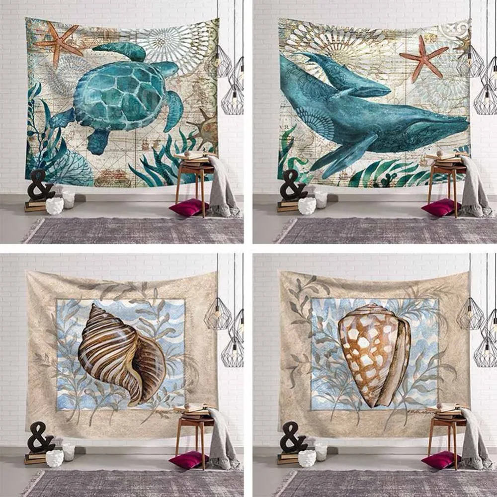 HD Marine Animal Polyester Tapestry Vintage Seahorse Turtle Octopus Whale Retro Wall Hanging Decor Sandy Beach Camping Blanket
HD Marine Animal Polyester Tapestry Vintage Seahorse Turtle Octopus Whale Retro Wall Hanging Decor Sandy Beach Camping Blanket