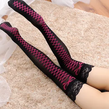 Womens Girls Sexy Cotton High Thigh High Hosiery Stockings Over The Knee Black Striped Ladies Stockings
Womens Girls Sexy Cotton High Thigh High Hosiery Stockings Over The Knee Black Striped Ladies Stockings