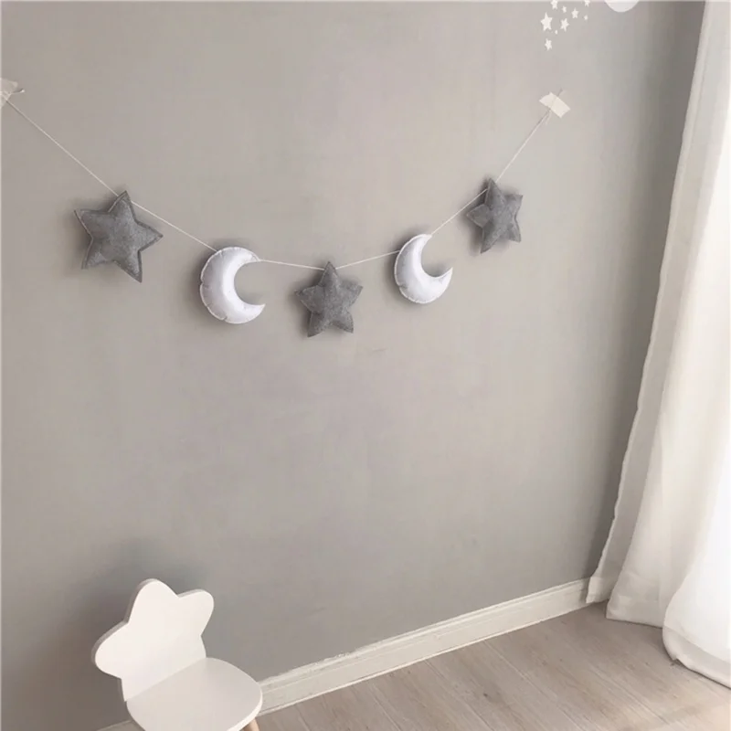 Attractive Wall Hangings Cute Baby Shower Bunting Ornament Felt Fabric String Star Garland Party Banner Kids Room Hanging 
Attractive Wall Hangings Cute Baby Shower Bunting Ornament Felt Fabric String Star Garland Party Banner Kids Room Hanging
