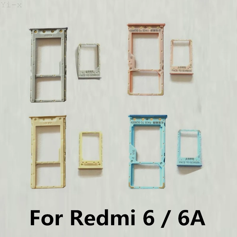 Большой/маленький держатель SIM-карты для Xiaomi Redmi 6 лоток Слот адаптеры 6A |