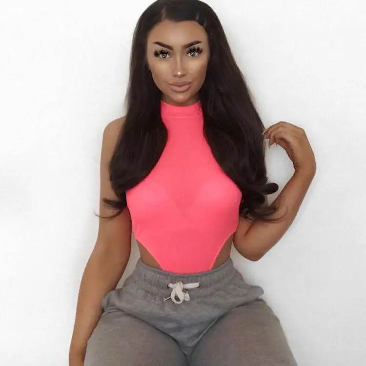 Sleeveless High Cut Neon Green Pink Bodysuit Summer Clothes for Women Sexy Bodycon Jumpsuits One Piece Romper
Sleeveless High Cut Neon Green Pink Bodysuit Summer Clothes for Women Sexy Bodycon Jumpsuits One Piece Romper