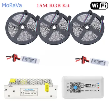 5M 10M 15M 20M 25M WiFi RGB LED Strip DC 12V Flexible LED Tape Ribbon SMD 5050 String Lamp For Living Room Kitchen Decoration
5M 10M 15M 20M 25M WiFi RGB LED Strip DC 12V Flexible LED Tape Ribbon SMD 5050 String Lamp For Living Room Kitchen Decoration