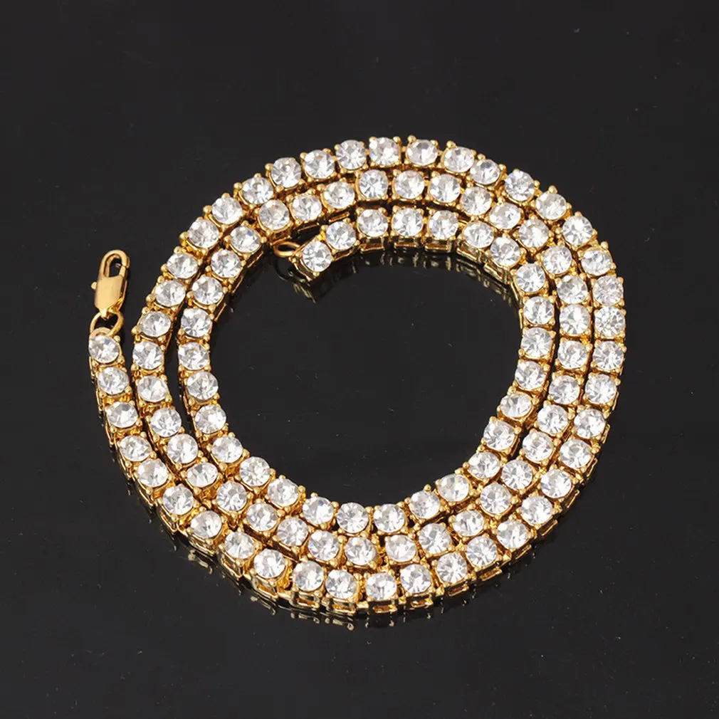 Fashionable Men's Silver Color 1 Row Iced Out Simulated Big Bling Rhinestone Long Necklace Hip Hop Style 2019
Fashionable Men's Silver Color 1 Row Iced Out Simulated Big Bling Rhinestone Long Necklace Hip Hop Style 2019