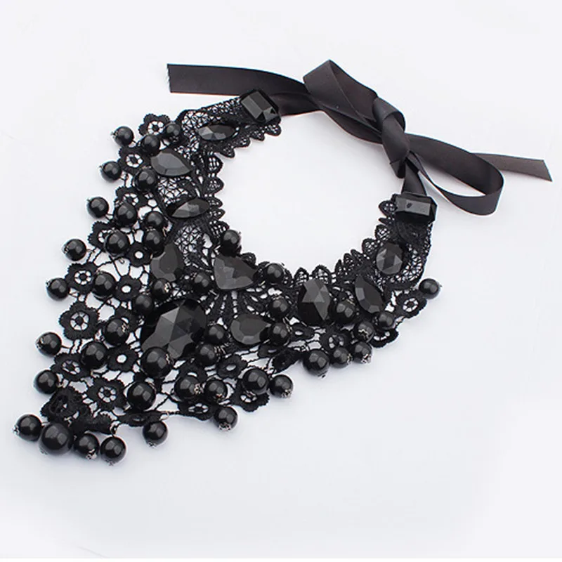 Statement Necklace Fashion Trendy Jewelry Lace Ethnic Chokers Necklaces Women Black Beads Choker 2018 Collier Femme Collar
Statement Necklace Fashion Trendy Jewelry Lace Ethnic Chokers Necklaces Women Black Beads Choker 2018 Collier Femme Collar