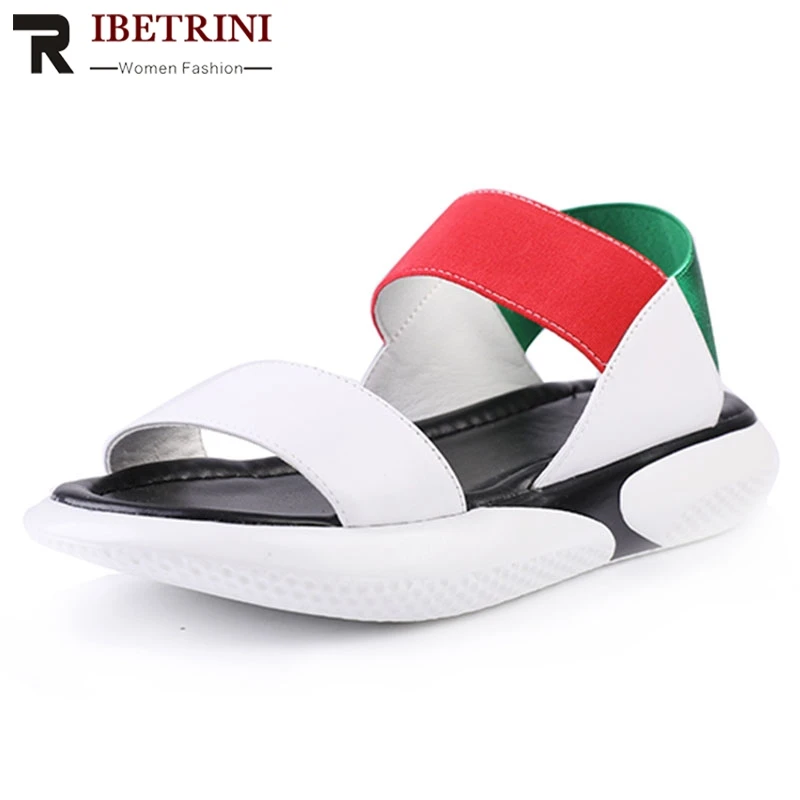RIBETRINI Genuine Leather Women Shoes Leisure Fashion Flat With Ankle Strap Summer Sandals Shoes Woman 
RIBETRINI Genuine Leather Women Shoes Leisure Fashion Flat With Ankle Strap Summer Sandals Shoes Woman