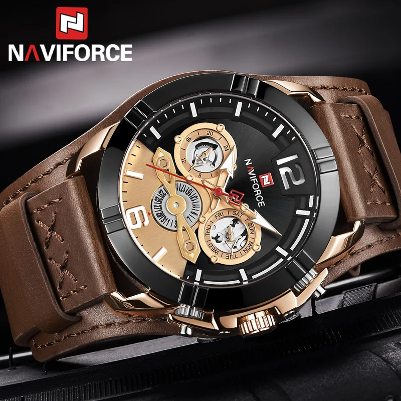 Relogio Masculino NAVIFORCE Men Watch Top Brand Luxury Sport Date Week Military Army Wristwatch Leather Quartz Male Clock 9162
Relogio Masculino NAVIFORCE Men Watch Top Brand Luxury Sport Date Week Military Army Wristwatch Leather Quartz Male Clock 9162