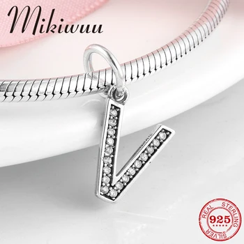 Real 925 Sterling Silver Alphabet Letter V Crystal CZ fine DIY Pendant Bead Jewelry Making Fit Original Pandora Charm Bracelet
Real 925 Sterling Silver Alphabet Letter V Crystal CZ fine DIY Pendant Bead Jewelry Making Fit Original Pandora Charm Bracelet