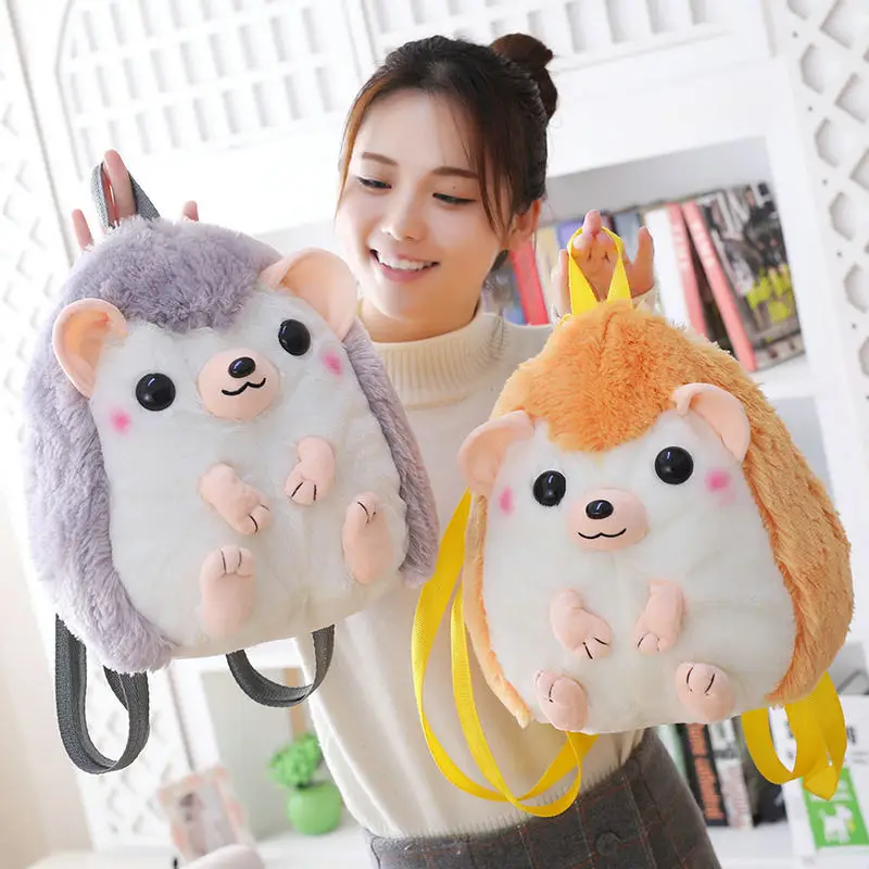Cute Hedgehog plush backpack Soft school backpack for Student Plush Cartoon Animal Shoulder Bag for Children gift for boy & girl
Cute Hedgehog plush backpack Soft school backpack for Student Plush Cartoon Animal Shoulder Bag for Children gift for boy & girl