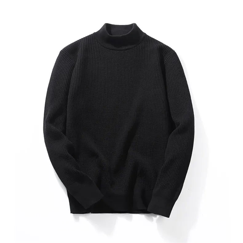 2018 Winter Mock-Neck Pullover Men Cotton Thicken Knitted Turtlenck Sweater Men Autumn Turtle-neck Mens Sweaters Drop-shipping 06