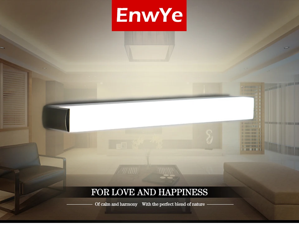 EnwYe Modern LED mirror light 12W 16W 22W waterproof wall lamp fixture AC220V 110V Acrylic wall mounted bathroom lighting 7