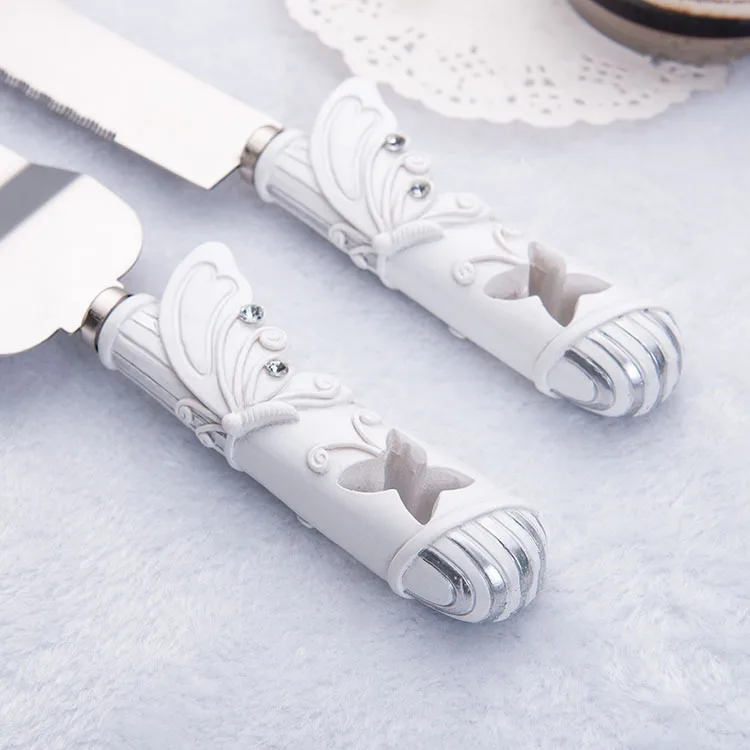 Butterfly resin stainless steel cake knife shovel wedding gift set wedding props
Butterfly resin stainless steel cake knife shovel wedding gift set wedding props