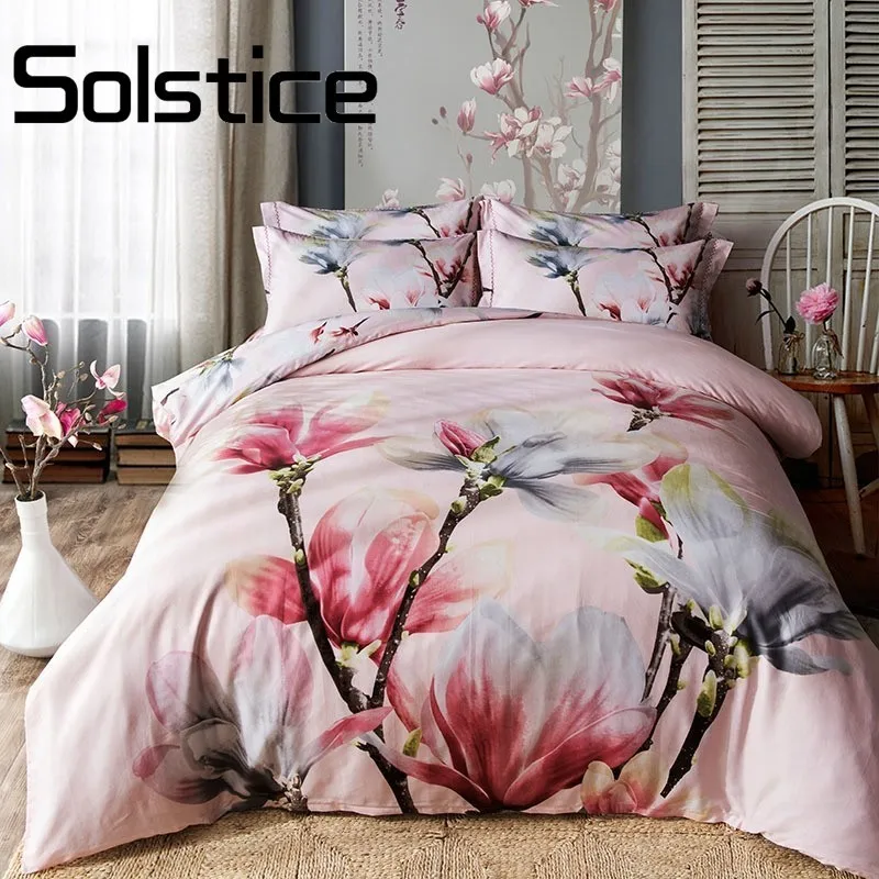 Solstice Home Static Color Ink 3D Style Flowers Pink Duvet Cover 2018 New Soft Cotton Bedlinens Flat Sheet Pillow Cases 30
Solstice Home Static Color Ink 3D Style Flowers Pink Duvet Cover 2018 New Soft Cotton Bedlinens Flat Sheet Pillow Cases 30
